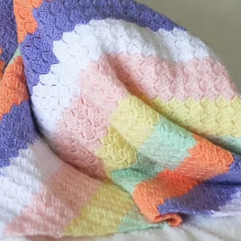 C2C Multi-colored Blanket